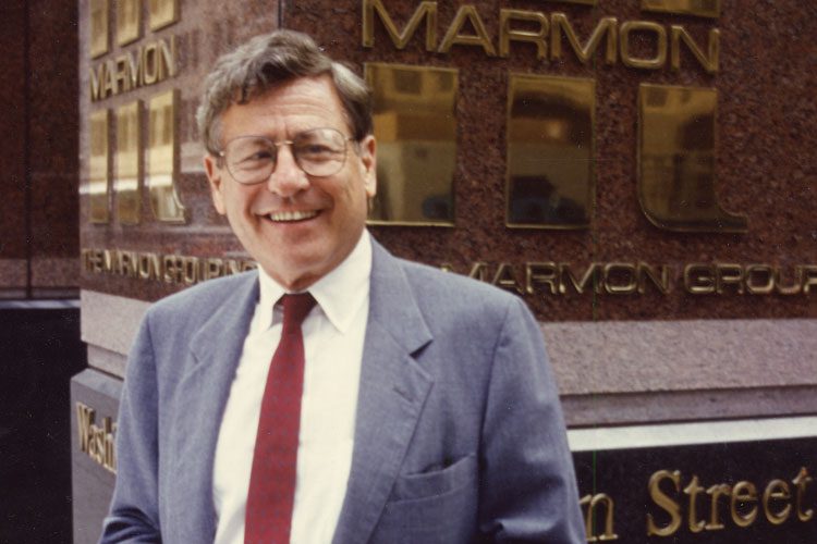 Robert Pritzker in 2002 outside of Marmon offices