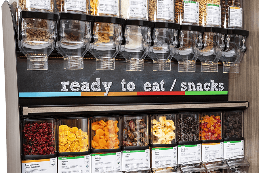 Snack display from Trade Fixtures.